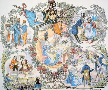 L'Actrice chaste et le Capitaine Amoureux. Illustrations de Radiguet.