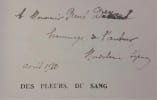 Des Pleurs, du Sang. . LEPINE (Madeleine). 