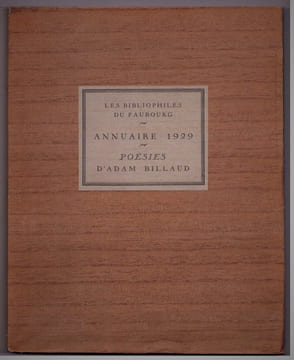 Adam Billaut le menuisier poète. Choix de ses poésies avec une préface de A. Brulé. . BILLAUT (Adam). 