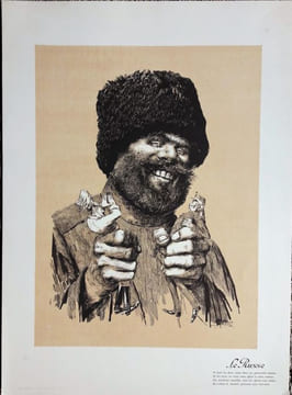 Le Russe. Il tient les deux amis dans ses puissantes mains.... ANONYME.