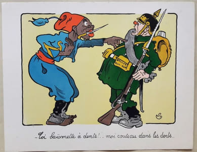 Toi Baionette à dents !... Moi couteau dans les dents...