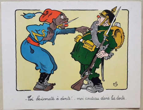 Toi Baionette à dents !... Moi couteau dans les dents.... ANONYME.