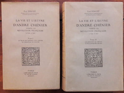 La vie et l'oeuvre d'André Chénier jusqu'à la Révolution française 1762-1790.