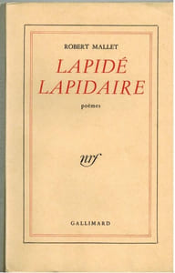 Lapidé lapidaire. Poèmes.