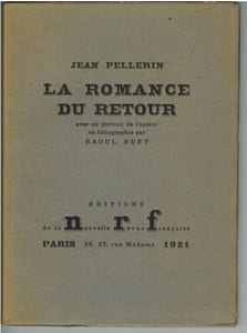 La romance du retour. Portrait de l'auteur en lithographie par Raoul Dufy.