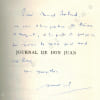 Journal de Don Juan. . MOURGUE (G&eacute;rard). 