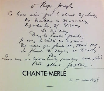 Chante-Merle. Poëmes.