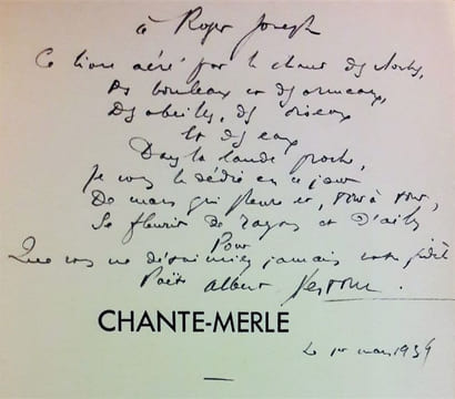 Chante-Merle. Poëmes.. PESTOUR (Albert). 