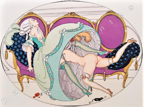 Douze sonnets lascifs pour accompagner la suite d'aquarelles intitulées Les Délassements d'Eros.. WEGENER (Gerda). VERINEAU (Alexandre de).