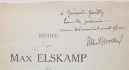 Notice sur Max Elskamp. Extrait de l'Annuaire de l'Académie Royale de Langue et Littérature Françaises.. MOCKEL (Albert). 