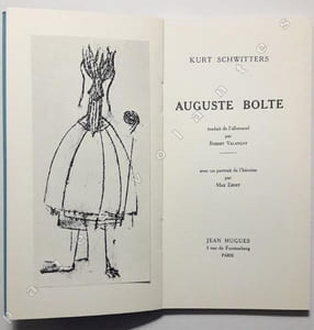 Auguste Bolte. Traduit de l'allemand par Robert Valançay. Avec un portrait de l'héroine par Max Ernst.
