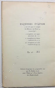 Esquisses d'Adam.