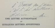 Une lettre authentique et quelques lettres apocryphes.. LACRETELLE. (Jacques de). 