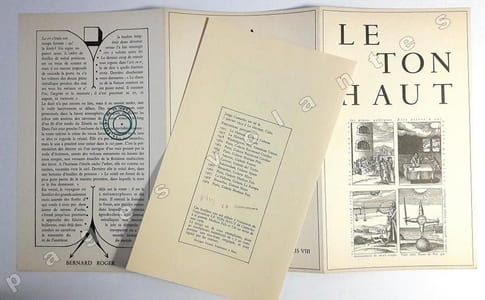 Le Ton Haut. Texte de Bernard Roger. Exposition de Camacho à la galerie Mathias Fels et Cie en Mai 1969.