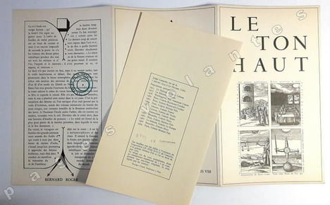 Le Ton Haut. Texte de Bernard Roger. Exposition de Camacho à la galerie Mathias Fels et Cie en Mai 1969.. CAMACHO (Jorge).