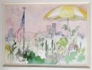 Los Angeles Beverley  Wilshire.   Aquarelle originale sur papier canson. 49X57 cm. . MERCIER (Jean-Adrien). 