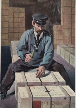Distillerie de la Bénédictine. A. Le Grand Aîné Fondateur. Fécamp- Seine Inférieure.. PUBLICITE.