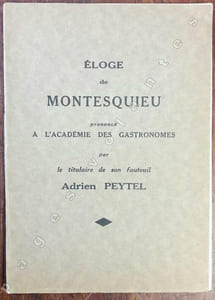 Eloge de Montesquieu.