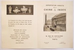 Galerie d'Art de la Compagnie de la Chine et des indes. Importation directe.  14 rue de Castiglione à Paris.. INVITATION.