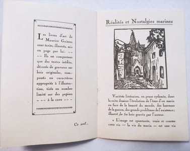 Catalogue des livres illustrés par Maurice Guierre publiés par Frazier-Soye imprimeur.