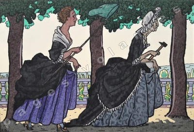 La Leçon d'Amour dans un Parc. Illustré de 45 aquarelles de Pierre Brissaud reproduites au pochoir et retouchées à la main.