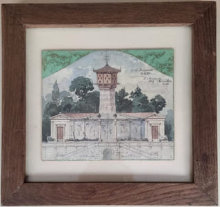 Projet de  Volière. 17,5 X 20,5 cm. 