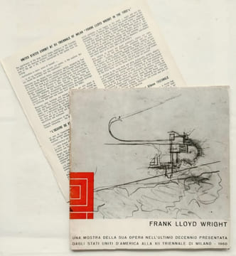 Frank Lloyd Wright : L'uomo al di sopra della macchina. L'oeuvre de Franck Lloyd Wright pendant ses dix dernières années. Una mostra della sua opera ...