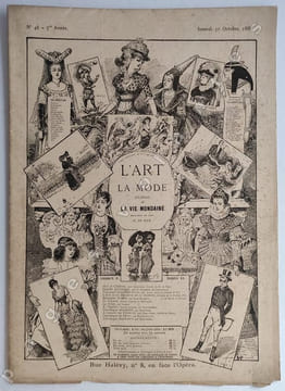 "L'Art et la Mode". Journal de la vie mondaine. Rédacteur en chef H. de Hem. 23 Octobre 1886 ( N°47), 30 Octobre 1886 ( N°48), 29 Avril 1887 ( N°22), ...