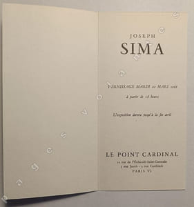 Joseph Sima. Vernissage Mardi 22 Mars 1966.