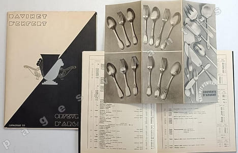 Ravinet d'Enfert & Cie. 83 rue du Temple à Paris. Orfèvrerie d'argent. Catalogue 33.. ORFEVRERIE.