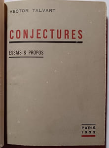 Conjectures. Essais & Propos.