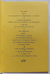 Document hermétique avec une présentation attribuée à Jean Ferry, S.