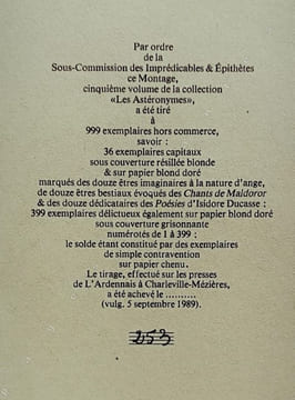 Montage. Avec un indice d'attribution à Jean Ferry, S.. PATAPHYSIQUE.