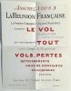 Assurez-vous à la Réunion Française, la première Compagnie Française d'Assurances contre le Vol.. DEVAMBEZ (André). 