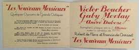 Théâtre de l'Athénée.  Victor Boucher, Gaby Morlay et André Dubosc triomphent chaque soir à l'Athénée avec la Comédie de Robert de Flers et Francis de ...