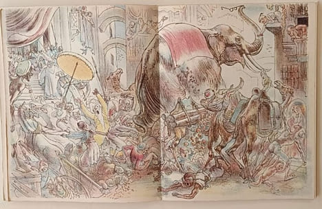 Les lunettes du lion. Illustré de lithographies en quatre couleurs par Edy Legrand.. VILDRAC (Charles).