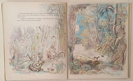 Les lunettes du lion. Illustré de lithographies en quatre couleurs par Edy Legrand.. VILDRAC (Charles).
