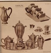 La Gerbe d'Or. 36 rue de Rivoli à Paris. Métal argenté.  par ORFEVRERIE. - Image 2