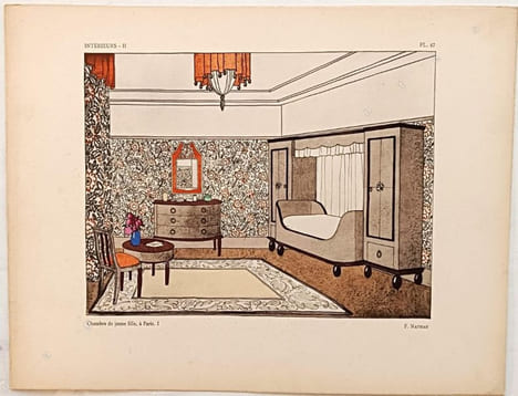 Intérieurs II. Dominique, Dufrène, René Gabriel, André Groult, Joubert et Petit, Rob. Mallet- Stevens, F. Nathan. 52 planches publiées sous la ...