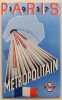 Paris 1937 Metropolitain. Plan de Paris et de l'Exposition offerts par le Chemin de Fer Metropolitain. . EXPOSITION 1937.