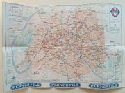 Paris 1937 Metropolitain. Plan de Paris et de l'Exposition offerts par le Chemin de Fer Metropolitain.  par EXPOSITION 1937. - Image 2