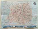 Paris 1937 Metropolitain. Plan de Paris et de l'Exposition offerts par le Chemin de Fer Metropolitain. . EXPOSITION 1937.