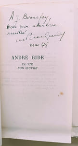 André Gide. sa vie. Son oeuvre.