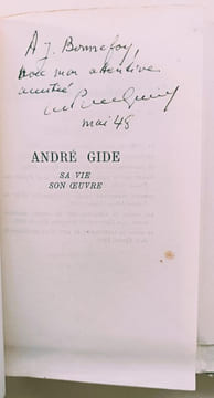 André Gide. sa vie. Son oeuvre.. PIERRE-QUINT (Léon).