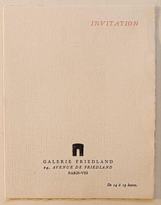 Charles Walch. Dessins et gouaches du 7 au 30 Mai 1942. Galerie Friedland, 24 Avenue de Friedland Paris VIIIe.