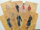 Ensemble de 222 dessins , photos, calques originaux .. MODE.