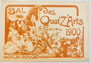 Bal des Quat' z' Ats. 6 Avril 1900.  Moulin Rouge. par PROGRAMME.