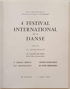 4ème Festival International de la Danse organisé par la Municipalité et le Comité des Fêtes d'Aix-Les-Bains. 20 juillet - 4 Août 1957. par COCTEAU (Jean).  - Image 5