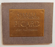 Serrure à combinaisons Picard à clef Maitresse. par CURNONSKY. - Image 1