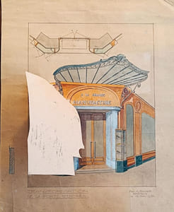 Transformation de la Porte d'Entrée " A la Grande Manufacture". Dressé par l'architecte soussigné A. Rocher le 13 Janvier 1932.